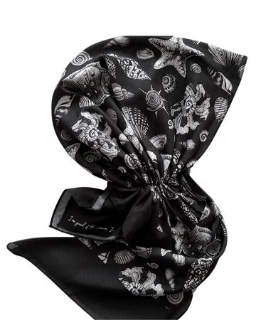 Valeri Seashell Medley Adjustable Pre-Tied Bandanna with Full Grip Myselflingerie.com